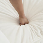 Canapé d'angle en U 6 places avec 3 poufs et coussins