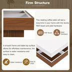 Table basse carrée pivotante moderne