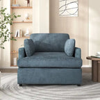 37 Accent Chair with Plastic Legs and Decorative Pillows