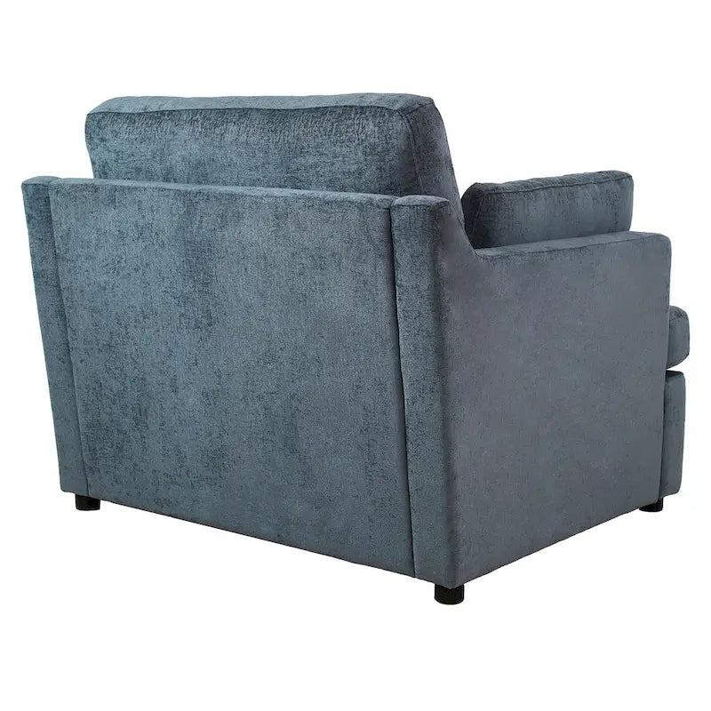 Fauteuil d'appoint 37 pouces avec pieds en plastique et coussins décoratifs
