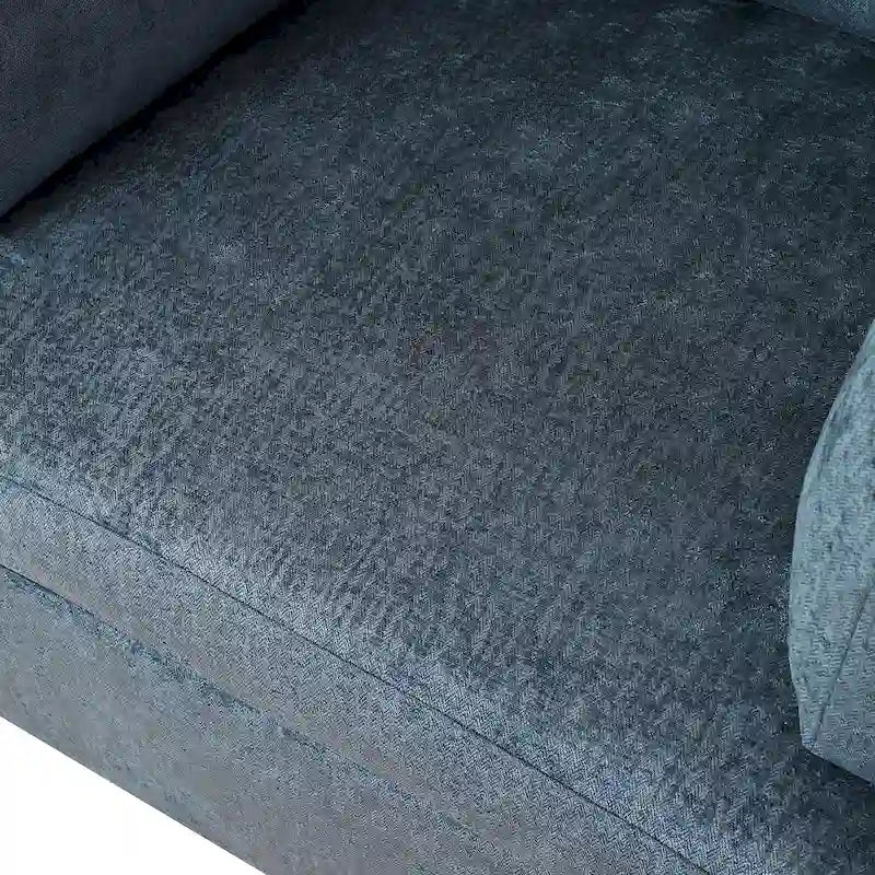 Fauteuil d'appoint 37 pouces avec pieds en plastique et coussins décoratifs