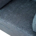 Fauteuil d'appoint 37 pouces avec pieds en plastique et coussins décoratifs