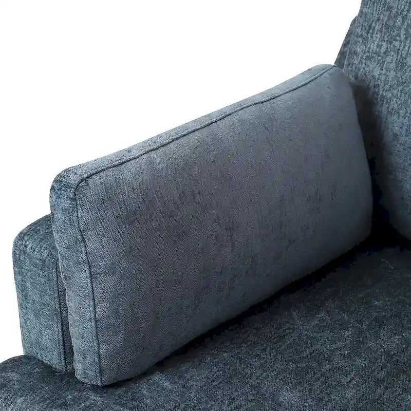 Fauteuil d'appoint 37 pouces avec pieds en plastique et coussins décoratifs