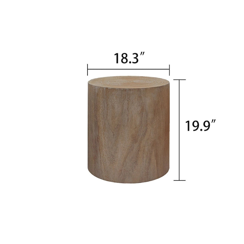 Ensemble de 3 tables basses rustiques en bois avec motifs d'anneaux de croissance d'arbres distinctifs - Parfait pour le salon