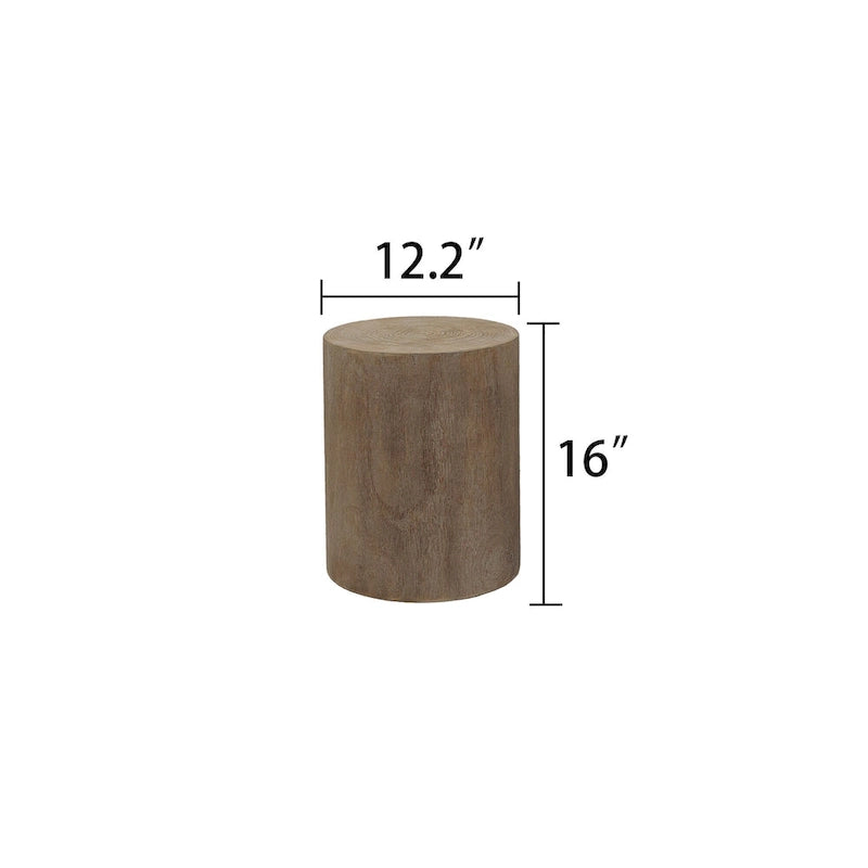 Ensemble de 3 tables basses rustiques en bois avec motifs d'anneaux de croissance d'arbres distinctifs - Parfait pour le salon