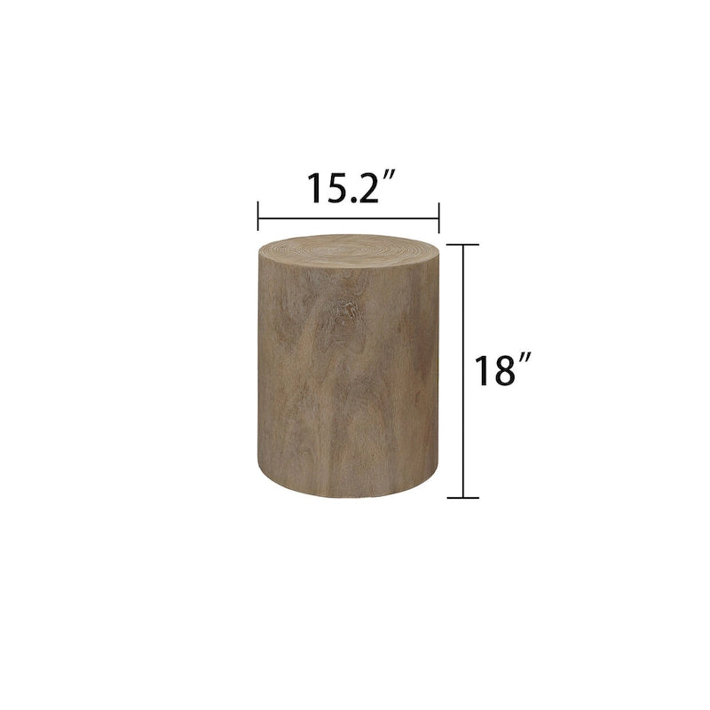 Ensemble de 3 tables basses rustiques en bois avec motifs d'anneaux de croissance d'arbres distinctifs - Parfait pour le salon