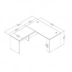 Bureau en L Studio C 60W avec retour 42W de Bush Business Furniture