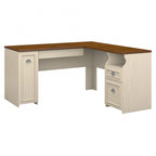 Bureau en L Fairview 60W avec tiroirs et rangements, par Bush Furniture