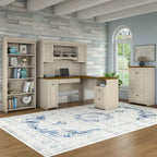 Bureau en L Fairview 60W avec tiroirs et rangements, par Bush Furniture