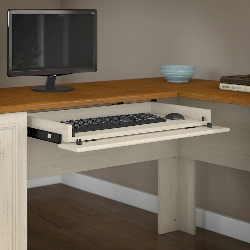 Bureau en L Fairview 60W avec tiroirs et rangements, par Bush Furniture