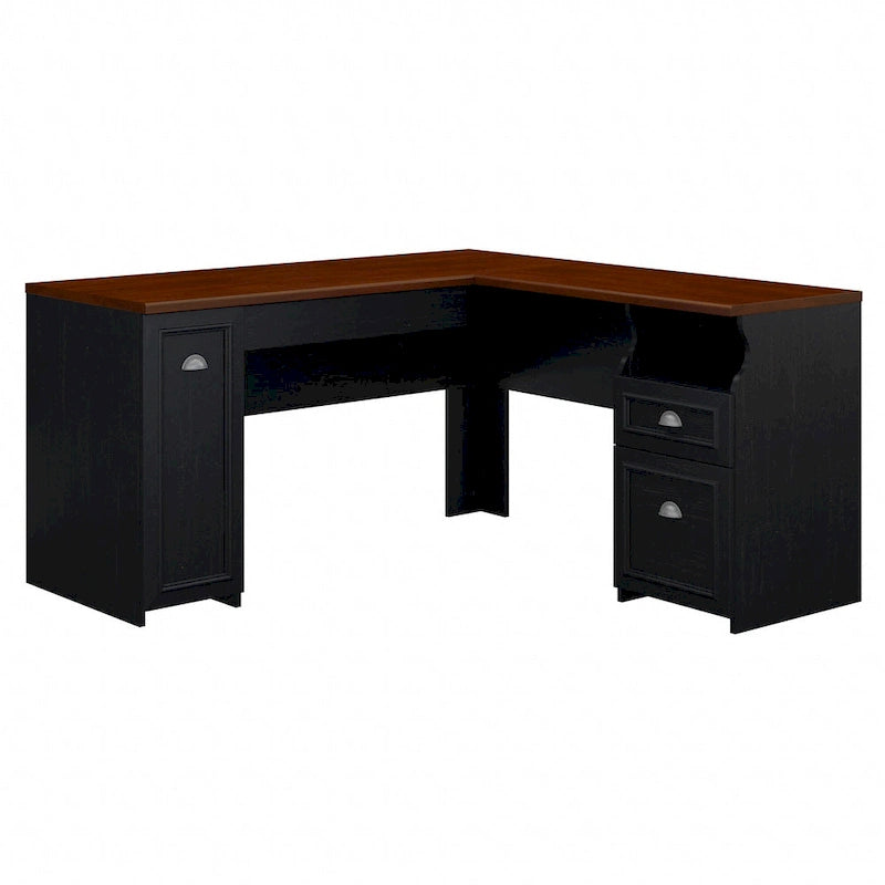 Bureau en L Fairview 60W avec tiroirs et rangements, par Bush Furniture