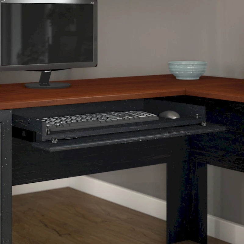 Bureau en L Fairview 60W avec tiroirs et rangements, par Bush Furniture