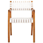 Chaise de salle à manger SAFAVIEH Gerda en cuir tressé - 56 cm (L) x 53 cm (l) x 81 cm (H) - 56 cm (L) x 53 cm (P) x 81 cm (H)