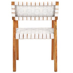 Chaise de salle à manger SAFAVIEH Gerda en cuir tressé - 56 cm (L) x 53 cm (l) x 81 cm (H) - 56 cm (L) x 53 cm (P) x 81 cm (H)