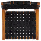 Chaise de salle à manger SAFAVIEH Gerda en cuir tressé - 56 cm (L) x 53 cm (l) x 81 cm (H) - 56 cm (L) x 53 cm (P) x 81 cm (H)