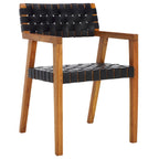 Chaise de salle à manger SAFAVIEH Gerda en cuir tressé - 56 cm (L) x 53 cm (l) x 81 cm (H) - 56 cm (L) x 53 cm (P) x 81 cm (H)