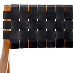 Chaise de salle à manger SAFAVIEH Gerda en cuir tressé - 56 cm (L) x 53 cm (l) x 81 cm (H) - 56 cm (L) x 53 cm (P) x 81 cm (H)