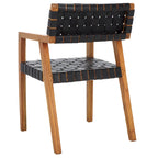Chaise de salle à manger SAFAVIEH Gerda en cuir tressé - 56 cm (L) x 53 cm (l) x 81 cm (H) - 56 cm (L) x 53 cm (P) x 81 cm (H)