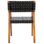Chaise de salle à manger SAFAVIEH Gerda en cuir tressé - 56 cm (L) x 53 cm (l) x 81 cm (H) - 56 cm (L) x 53 cm (P) x 81 cm (H)