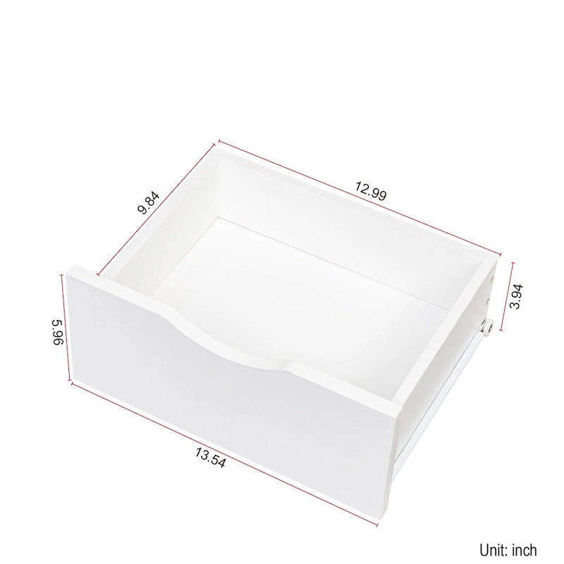 Table de chevet haute à 2 tiroirs avec étagère de rangement