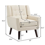 Ensemble de 4 fauteuils d'appoint en coton pour salon