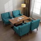 Ensemble de 4 fauteuils d'appoint en coton pour salon