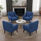 Ensemble de 4 fauteuils d'appoint en coton pour salon