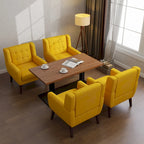 Ensemble de 4 fauteuils d'appoint en coton pour salon
