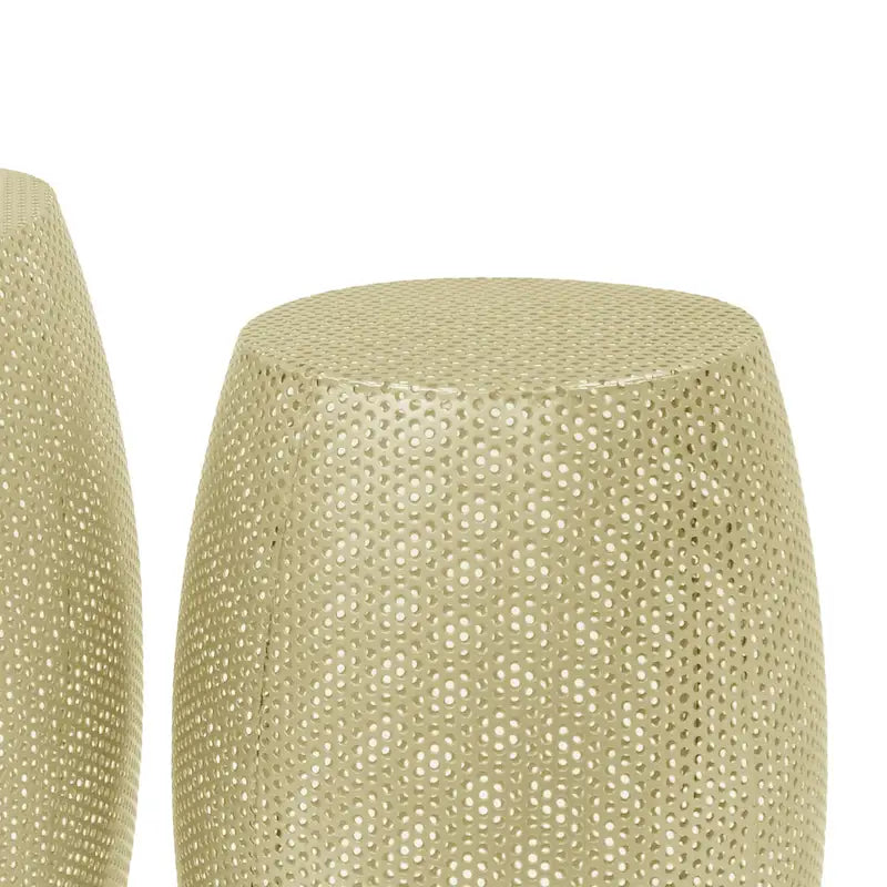 Ensemble de 2 tables d'appoint rondes en métal ajouré Christopher Knight Home - 42 cm (L) x 42 cm (l) x 53 cm (H)