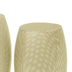 Ensemble de 2 tables d'appoint rondes en métal ajouré Christopher Knight Home - 42 cm (L) x 42 cm (l) x 53 cm (H)