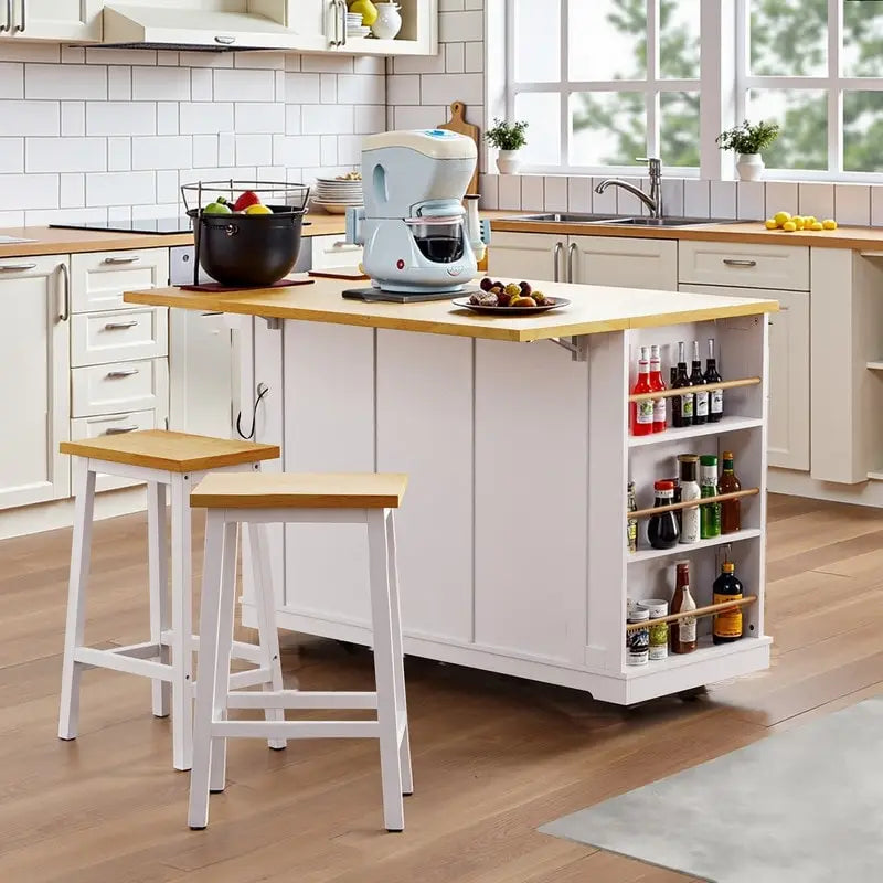 Îlot de cuisine Frost de 53 pouces avec plateau rabattable