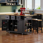 Îlot de cuisine Frost de 53 pouces avec plateau rabattable