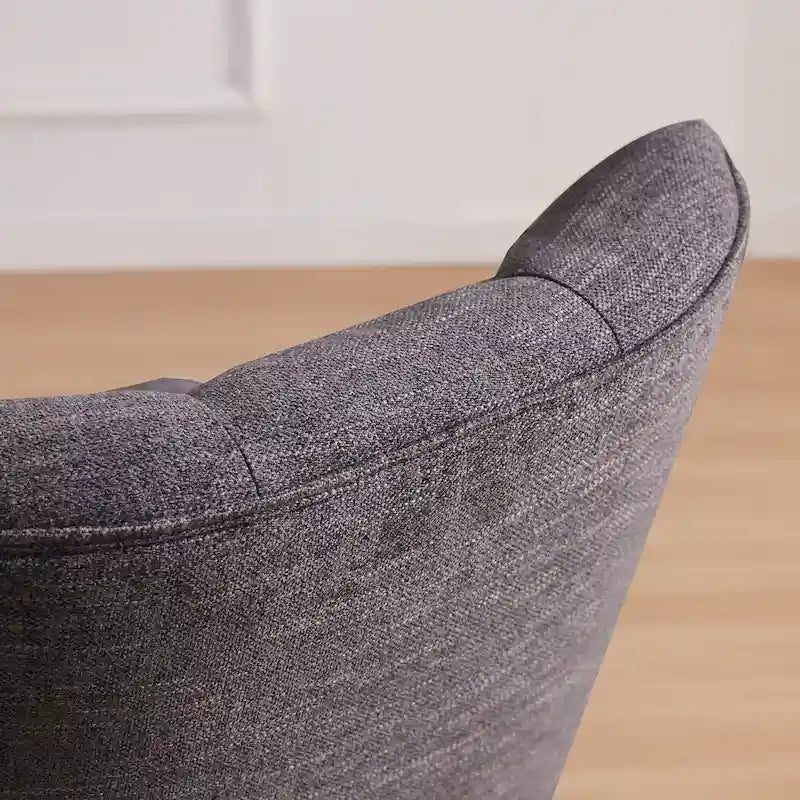 Chaise de bureau pivotante rembourrée, sans accoudoirs, avec roulettes et hauteur réglable, idéale pour étudier à domicile.