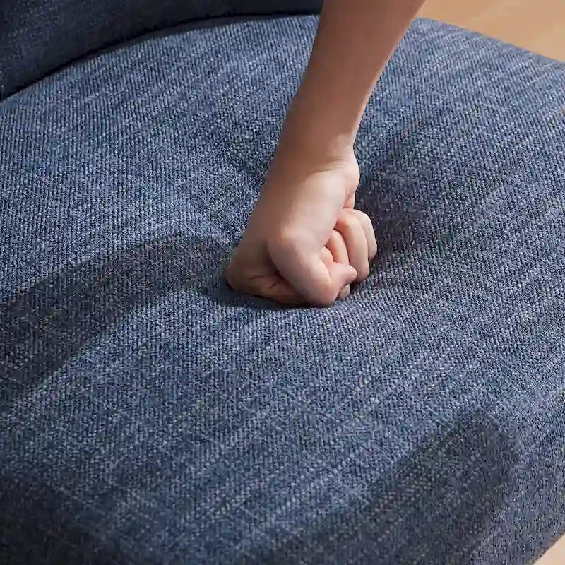 Chaise de bureau pivotante rembourrée, sans accoudoirs, avec roulettes et hauteur réglable, idéale pour étudier à domicile.