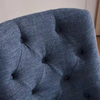 Chaise de bureau pivotante rembourrée, sans accoudoirs, avec roulettes et hauteur réglable, idéale pour étudier à domicile.