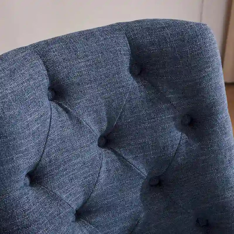 Chaise de bureau pivotante rembourrée, sans accoudoirs, avec roulettes et hauteur réglable, idéale pour étudier à domicile.