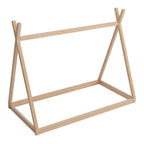 Lit tente Montessori en bois pour deux personnes - Cadre de lit bas en forme de maison pour enfants/adolescents - Conception sans lattes pour chambres de garçons et de filles