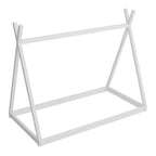 Lit tente Montessori en bois pour deux personnes - Cadre de lit bas en forme de maison pour enfants/adolescents - Conception sans lattes pour chambres de garçons et de filles