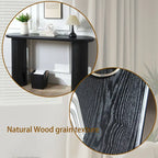 Table console en bois de 60 pouces avec pieds nervurés