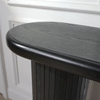 Table console en bois de 60 pouces avec pieds nervurés