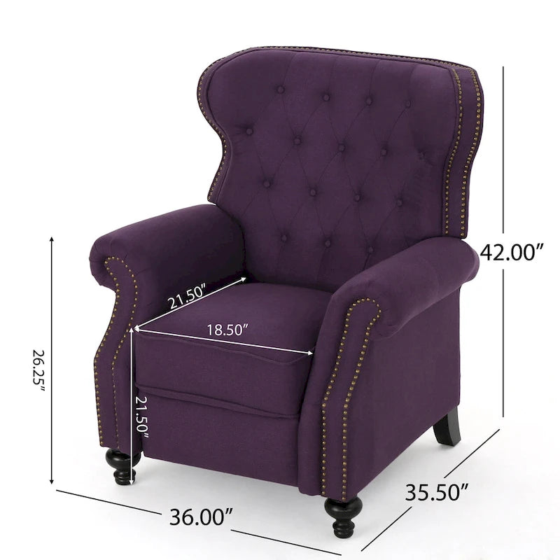 Fauteuil inclinable Roomfitters avec dossier inclinable et accoudoirs arrondis, pour un confort enveloppant