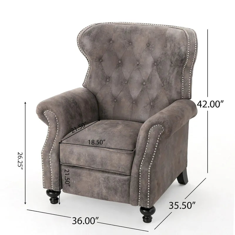 Fauteuil inclinable Roomfitters avec dossier inclinable et accoudoirs arrondis, pour un confort enveloppant