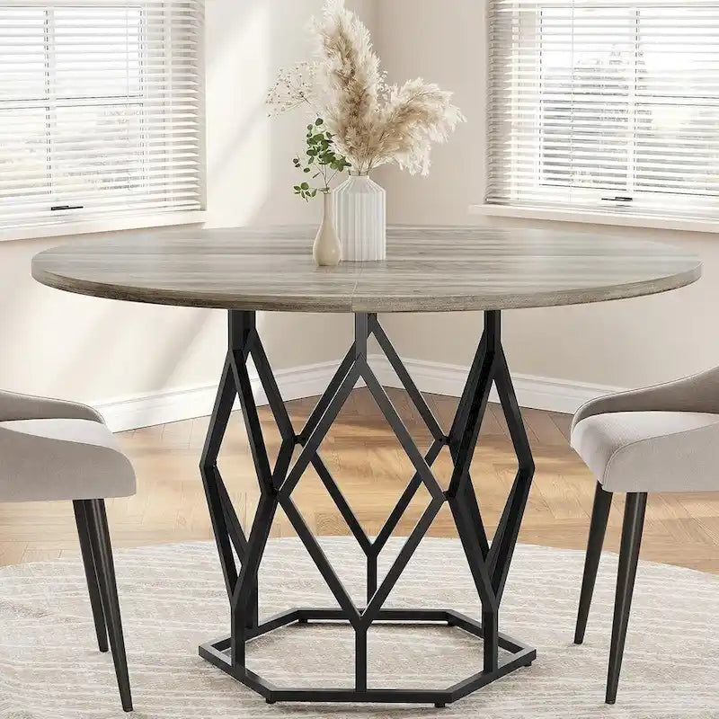 Table de salle à manger ronde de 119 cm (47 pouces) pour salle à manger, salon - Non applicable