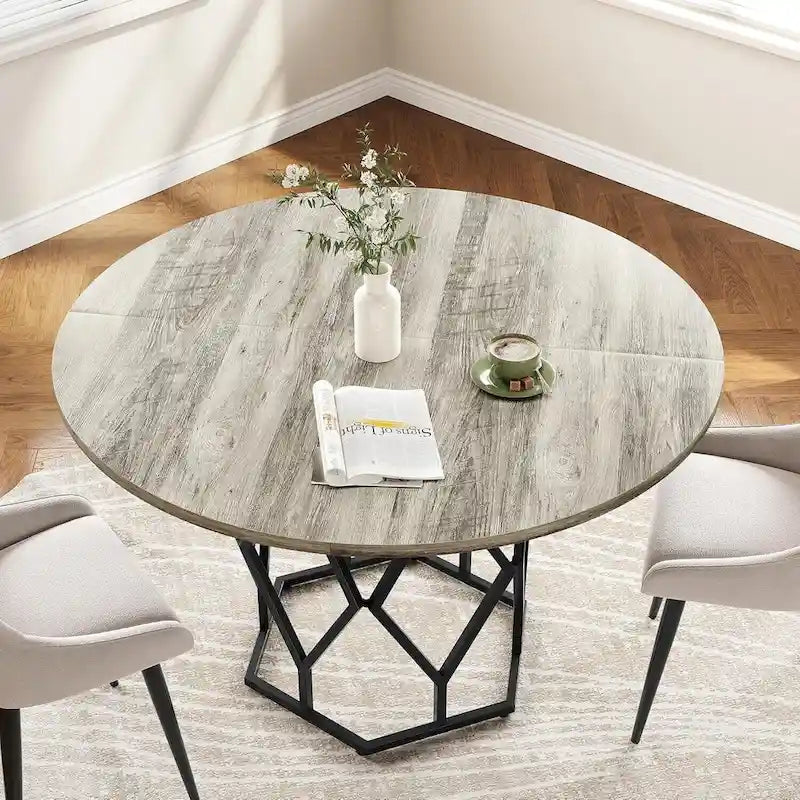 Table de salle à manger ronde de 119 cm (47 pouces) pour salle à manger, salon - Non applicable