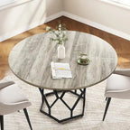 Table de salle à manger ronde de 119 cm (47 pouces) pour salle à manger, salon - Non applicable