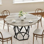 Table de salle à manger ronde de 119 cm (47 pouces) pour salle à manger, salon - Non applicable