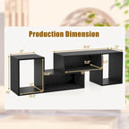 Costway Lot de 2 supports TV réglables avec cubes de rangement pour téléviseurs jusqu'à 55 pouces - Voir les détails