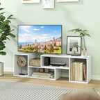 Costway Lot de 2 supports TV réglables avec cubes de rangement pour téléviseurs jusqu'à 55 pouces - Voir les détails