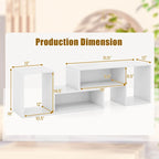 Costway Lot de 2 supports TV réglables avec cubes de rangement pour téléviseurs jusqu'à 55 pouces - Voir les détails