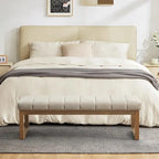 Banc d'entrée rembourré avec étagère à chaussures